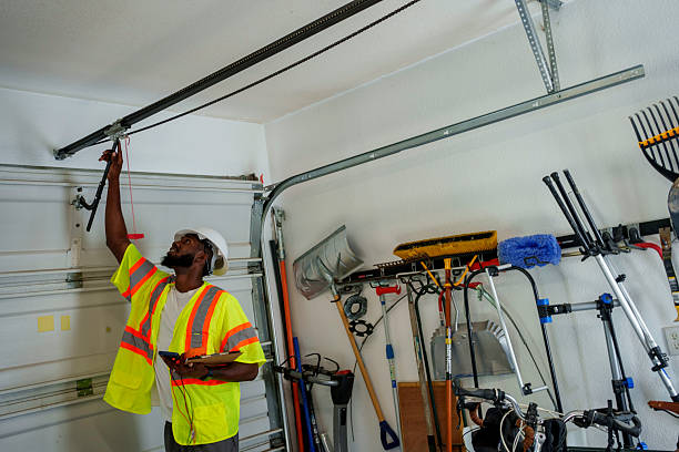 Professional Garage Door technician working in Midland, MI
